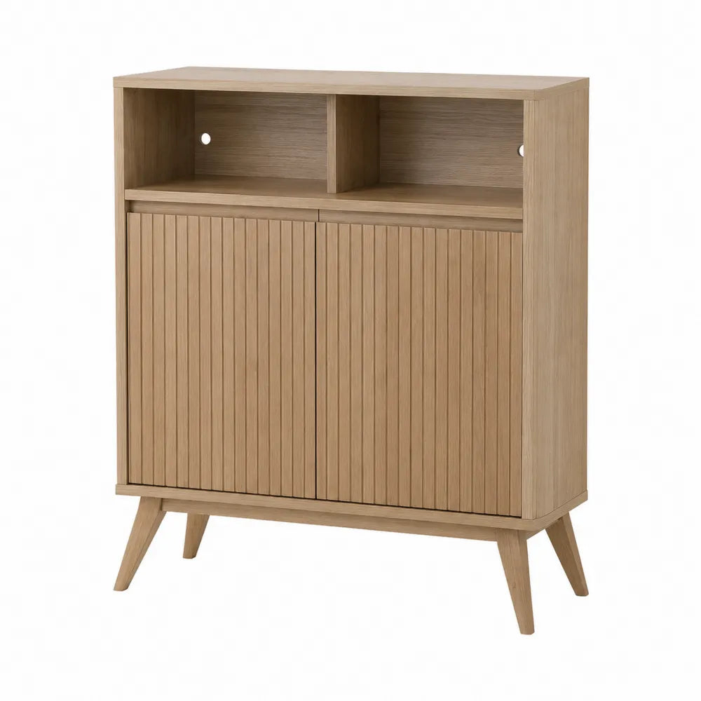 Aparador de madera de roble 90x35x110 cm