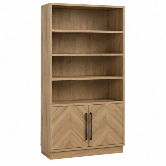 Estantería de madera con puertas 180x90x30 cm